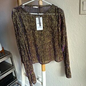 Zara metallic blouse